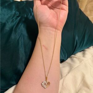 14K solid Gold Necklace with Pendant
